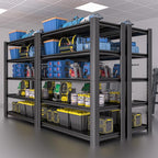 5-Tier Garage Shelving Heavy Duty, 3000 LBS Capacity Metal Storage Rack 24" D x 60" W x 76" H, Adjustable Steel Shelves Unit for Garage, Warehouse, Basement, Pantry, Workshop.1 Pack