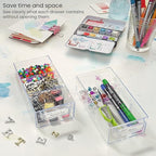 ARTEZA 20 Drawer Organizer and Storage Cabinet – Clear Plastic, Stackable Drawers for Makeup, Crafts, Sewing, Office Supplies, Small Parts & Tools