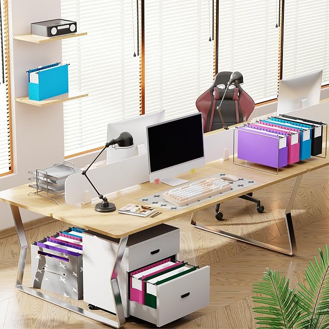 Legal Size Hanging File Folders,6 Pack Heavy Duty 3" Expanding Pocket,Reinforced High Capacity Plastic Legal Files,Sturdy Hang Folders with Tabs,Filing Cabinet Folder for Bulky Files,Colored