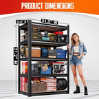 71"H Garage Shelving-5 Tier Garage Storage Shelves,Adjustable Heavy Duty Metal Shelving Unit and Storage Large Rack,Utility Steel Shelf For Warehouse Industrial Pantry Basement 71"x32"x14"-2Pack