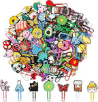50 PCS Random Paper Clips Metal Paperclip Large Size Paper Clip Cute Bookmark Colorful Office Supplies Bookmark Clamp Desk Accessories Stationery for School Gifts for Christian