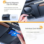 Tumecos Car Sun Visor Organizer, Auto Consoles Organizer with Sunglass Holder,Multi-Pocket Visor Accessories for Truck, SUV，Card/Pen/Driver's License Holder
