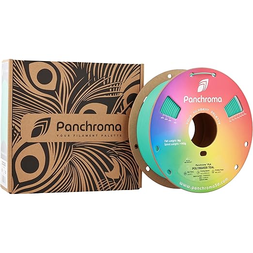 Panchroma PLA Polymaker Teal 3D Printer Filament, 1.75mm, 1kg Spool, Easy to Print, High Speed Printing, Tangle Free, AMS Compatible, Perfect for Toys, Decor, Miniatures, Models & Cosplay