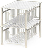 Simple Houseware Stackable Basket Drawer, White