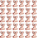 40 Pack Metal Clips 0.87 Inch Small Bull Binder Paper Clips for Picture Photo Crafts Food Bags Home Office Supplies(Rose Gold)