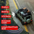 Heavy Duty Cargo Net for Pickup Truck Bed - Stretches from 3' x 4' to 9' x 12' - 12 Metal Carabiners - Compatible with Ford, Dodge RAM, Chevy, Toyota - Ideal for (Black, 3X4 Feet)