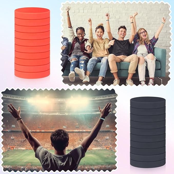 Liliful 100 Pcs Silicone Rubber Wristbands Rubber Wristband Bracelet Bands for Silicone Wristbands for Women Men(Morandi Color)