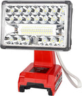 28W 2000LM Cordless LED Work Light for Milwaukee M18 18V Battery Portable Flood Lights for Outdoor Indoor Workshop Job Site, Floodlight & Spotlight Modes/Pivoting Head/USB Port(No Battery)