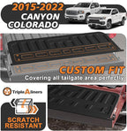 TripleAliners Tailgate Mat Compatible with 2015-2022 Chevy Colorado & GMC Canyon Tailgate Accessories Liner Protector All Weather TPE Custom Fit (Won't Fit Drop-in Liners)