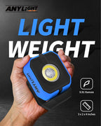 Led Work Light with 4 Modes,1200LM Portable COB Magnetic Light,3350mAh Recharge Spotlight and Floodlight,150° Rotate IP65 Waterproof for Car Repair and Camping, Blue (1 Pack Without Hook)