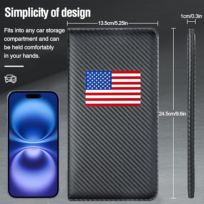 Car Insurance and Registration Card Holder | for BMW Ford Tesla Cadillac All Cars | Store Cards, ID License & Essential Documents | Premium Leather with Magnetic Closure