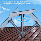 for Starlink Gen 3 Roof Mount, Aluminum Alloy Starlink Standard V3 Mounting Kit with Starlink Gen 3 Pipe Adapter, Angle Adjustable (Straight)