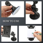 Harloon 2 Pcs Car Notepad Holder with Mount Car Memo Pad with Pen Pad Mount Clip Board Dashboard Clipboard Universal Suction Cup Message Flexible Neck Stationary Set for Home Office Kitchen Supplies
