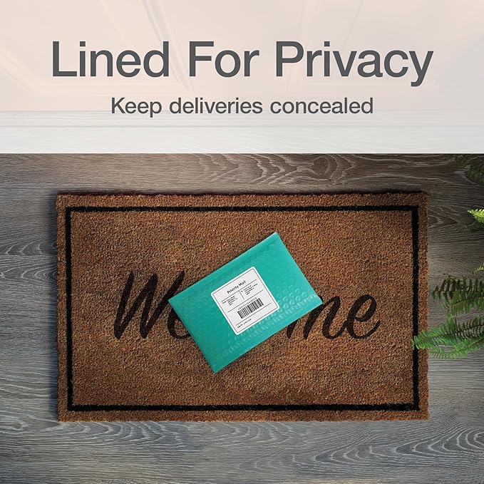 Quality Park Bubble Mailers, 4 x 8 Shipping Envelopes, Self-Seal, Small Teal Padded Envelopes, Redi-Strip Peel Off Closure, 50 Per Box (QUA85915)