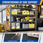48" W Storage Shelves 3000lbs Garage Metal Shelving Heavy Duty Garage Shelves Adjustable Storage Shelves for Industrial, Factory,48" W X 24" D X 69" H