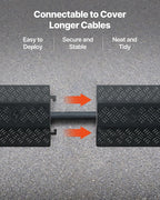 VEVOR 2 Pack Drop Over Cable Cover, 2 Channel Heavy Duty Cable Hose Protector Ramp, 38.3'' Floor Cord Cover, 17,500 lbs/Axle Load Capacity, for Traffic Areas, Indoor, Outdoor, Home, Office, Warehouse