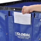 GLOBAL INDUSTRIAL Vinyl Basket Bulk Truck, 20 Bushel, Blue