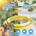 HUANCHAIN 100 ft 14/3 Gauge Heavy Duty Outdoor Extension Cord Waterproof with Lighted, Flexible Cold Weather 3 Prong Electric Cord Outside, 13A 1625W 125V 14AWG SJTW, Yellow, ETL Listed