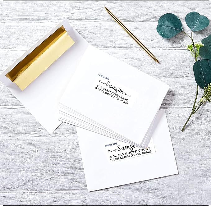 Return Address Labels Personalized, 1 Sheet = 30 Labels, 2.6"L x 1"H - Matte Finish Personalized Address Labels - Return Labels Personalize Self Adhesive - Custom Address Labels (Modern, Silver)