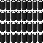 Treela 36 Pcs Self Adherent Bandage 4" X 5 Yard Wrap Breathable Cohesive Bandage Elastic Adhesive Tape for Stretch Athletic Sports Wrist Ankle(Black)
