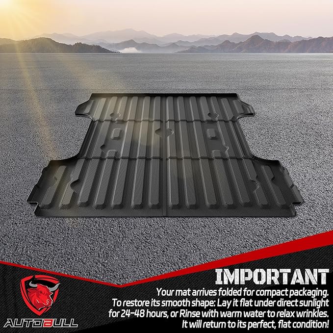 Truck Bed Mat Bed Liner Fit for Ford F250 F350 F450 2017-2026 Super Duty (6.8FT,81.9" Bed),Vehicle Truck Bed Liner Custom Fit All Weather Protection TPE Pickup Car Bed Mat