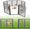 Decorative Garden Fence with Gate, 40 in(H) x 23 ft(L) Rustproof Metal Fence Panels No Dig Fence with Full Panel Gate, Dog Fence Outdoor for Yard, Animal Barrier Garden Fencing for Yard
