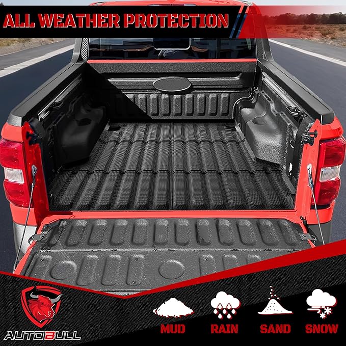 Truck Bed Mat Bed Liner Fit for 2022 2023 2024 2025 Ford Maverick Hybrid & Gas Accessories(4.5FT, 54.4"), Vehicle Truck Bed Liner Custom Fit All Weather Protection TPE Pickup Car Bed Mat