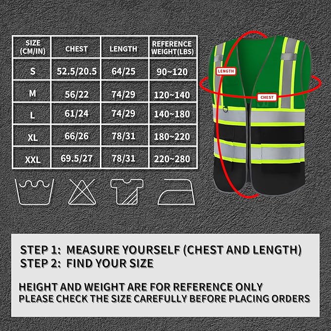 BeautyWill Custom Logo Safety Vest Class 2 High Visibility Reflective Vest for Men - Personalized Logo Team Vest