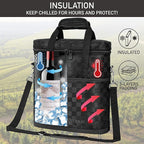 Opux 3 Bottle Wine Carrier Tote, Insulated Leakproof Cooler Bag for Picnic, BYOB Beach, Portable Wine Bottle Case