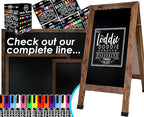 Loddie Doddie Magnetic White Board 24" x 36" - Magnetic Dry Erase Board with Built-in Marker Tray - Rustic Wooden Frame - Whiteboard Wood Frame