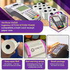 Thermal Paper Roll 2 1/4 x 55 for Verifone Vx520 Ingenico ICT220 ICT250 FD400 (50 rolls)