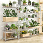 Storage Shelves,21.3"W*11.8"D*58.5"H Kitchen Wire Shelving Unit Loads 550LBS,5-tier Adjustable Metal Utility Shelf,Garage Shelves,Home Storage Rack for Kitchen,Laundry,Pantry and Closet,Chrome
