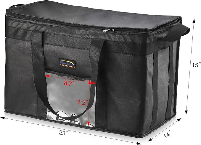 New Star Foodservice | Commercial-Grade Insulated Food Delivery Bags (23'W x 15'H 14'D)