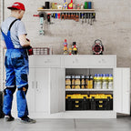 Metal Storage Cabinet, 36 Inch Tall Metal Storage Cabinet with Doors and Shelves, Pantry Cabinets with Drawer for Kitchen Storage, Garage Cabinet for Living, Dining Room, Assemble Required.