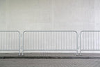 Trafford Industrial Angry Bull Barricades Metal Interlocking Steel Barricade (6.5 Ft. Economy, Light Weight & Pre-Galvanized, Flat Feet, Zinc Coated Steel, Set of 10)