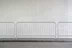 Trafford Industrial Angry Bull Barricades Metal Interlocking Steel Barricade (6.5 Ft. Economy, Light Weight & Pre-Galvanized, Flat Feet, Zinc Coated Steel, Set of 20)