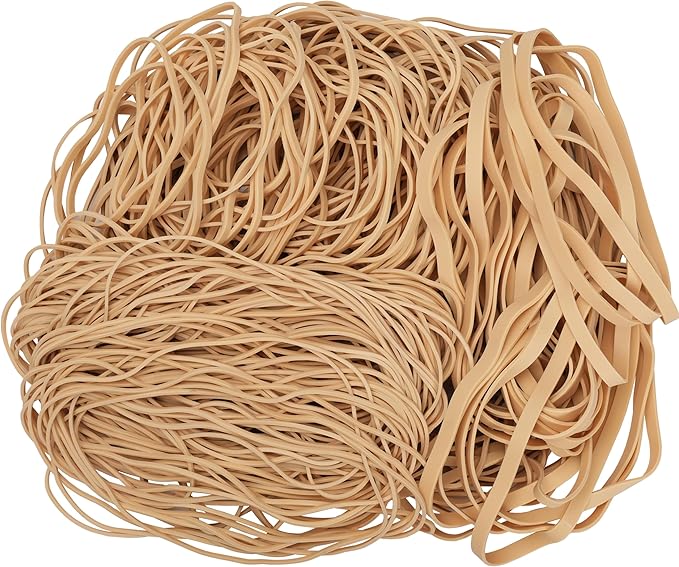 Rubber Bands Assorted Sizes 0.5lbs Large Rubber Bands Heavy Duty Big Elastic Bands for Office Supplies 4 sizes size#69,size#117A,size#12in,size(4-4/5" x 1/8")