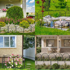 Garden Fence, 22 in(H) x 21 ft(L) Arched Rustproof Metal No Dig Fence Garden Fence Border, Ground Stake Animal Barrier Fence for Rabbit Dog, Outdoor Landscape Decor for Yard & Patio,19 Pack