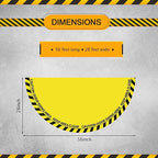 1 Pack 56 x 28 Inches Door Swing Caution Floor Sign for Safety Warning Door Swing Area Keep Area Clear Floor Sign Vinyl Non Slip Surface
