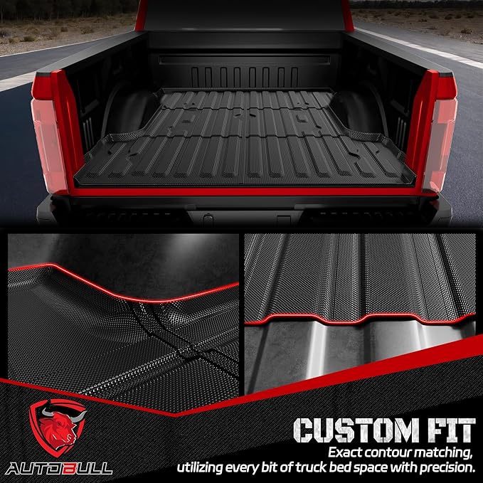 Truck Bed Mat Bed Liner Fit for Ford F250 F350 F450 2017-2026 Super Duty (6.8FT,81.9" Bed),Vehicle Truck Bed Liner Custom Fit All Weather Protection TPE Pickup Car Bed Mat