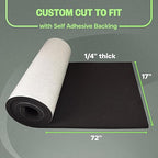 XCEL Marine Foam Roll with Self Adhesive – Black, 72" x 17" x 1/4" Closed Cell Foam Rubber Water Resistant Padding Sheet – Home, Marine, Garage, Automobile, Crafts & Cosplay (Black, 72" x 17" x 1/4")