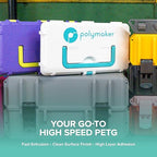 Polymaker PETG Teal 3D Printer Filament 1.75mm 1kg, High Speed PETG up to 300mm/s, High Strength New Formula, Excellent Layer Adhesion, Warp Free, Compatible with Most 3D Printers