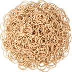 Rubber Bands Size #10 Beige 760 pcs Approximately 0.42 lb 1 inch Light Brown #10 Elastic Rubber Bands for Office Supplies