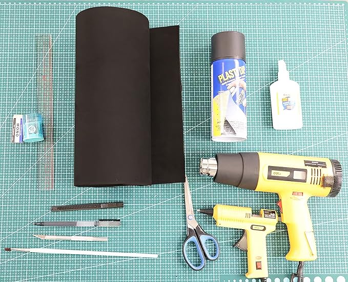 OISAKLD EVA Foam 2mm-10mm 13.7"×39" Craft Foam Sheet 74 kg/m³ Cosplay Foam for Craft Model Cosplay 2mm