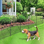 ADAVIN Tall Garden Fence with Gate, 4 Panels 36in(H) Dog Fences Outdoor for Yard, Rustproof Metal Wire Temporary Dog Fence for Patio, No Dig Garden Fencing, Arched Flower Bed Edging, Total 8.8Ft