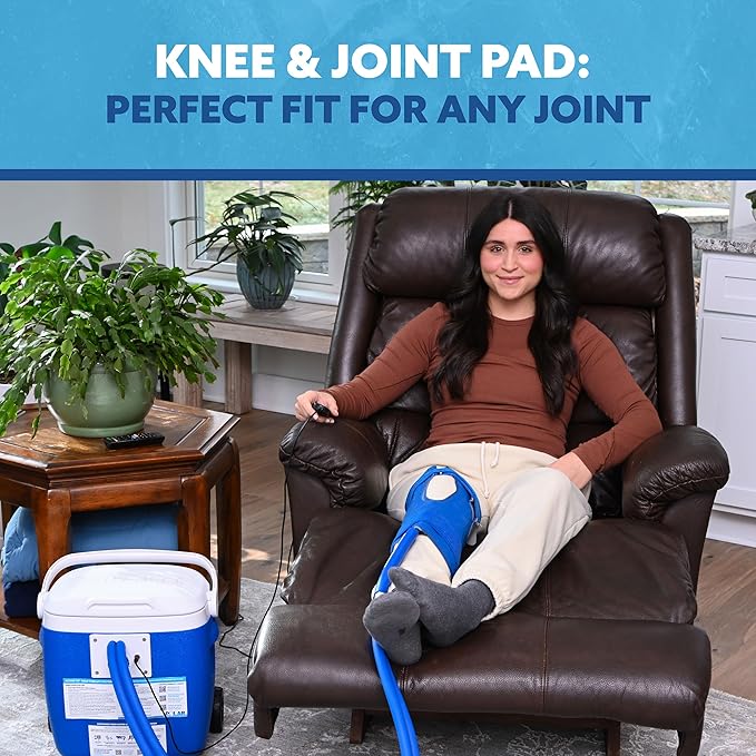 Polar Active Ice 3.0 Cold Therapy Ice Machine System with Programmable Timer, Knee and Joint Compression Pad, Lightweight 16 Quart Cooler, Quiet Pump, Strong Cryotherapy Pain Relief Treatment