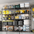 Garvee Metal Storage Shelves Heavy Duty Metal Shelving, 5-tier Wire Shelving Unit Shelves for Storage, Adjustable Shelf Organization for Garage Pantry Kitchen Commercial Basement, 70.8"W*15.8"D*70.5"H
