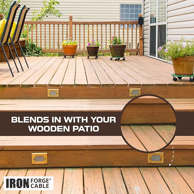 Iron Forge Cable Outdoor Brown Extension Cord 25 ft - 16 Gauge 13 Amp Heavy Duty Brown Outdoor Extension Cords 3 Prong - 16/3 SJTW - Great for Outdoor
