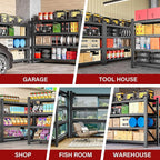 48" Wide Heavy Duty Garage Shelving Units,3000LBS 24 Deep Storage Shelves,Metal Garage Shelves,Large Storage Rack,Steel Shelf,Industrial Shelving for Shop,Warehouse,Basement,48" W x 24" D x 70" H