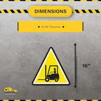 Mighty Line Forklift Floor Sign Floor Sign for Safety, Warning, Heavy-Duty, Peel and Stick, Adhesive, Industrial Quality, Caution Tow Motor Ahead Sign, 16"